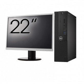 Pachet Calculator Second Hand DELL OptiPlex 3050 SFF, Intel Core i7-6700 3.40GHz, 8GB DDR4, 256GB SSD + Monitor 22 Inch