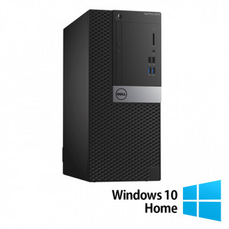 Calculator Refurbished DELL OptiPlex 5040 Tower, Intel Core i3-6100 3.70GHz, 8GB DDR3, 240GB SSD + Windows 10 Home