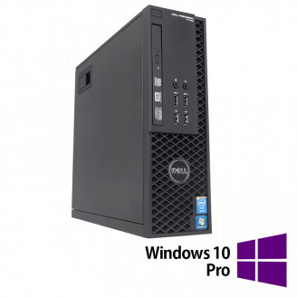 Workstation Dell Precision T1700 SFF, Intel Quad Core i5-4570 3.2GHz - 3.6GHz, 16GB DDR3, 240GB SSD, On-Board Intel HD Graphics 4600, DVD-RW + Windows 10 Pro