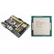 Placa de baza Asus H81M-C, Socket 1150, mATX, Shield, Cooler + Procesor Intel Core i3-4130 3.40GHz, 3 MB Cache