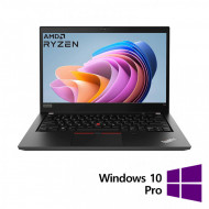 Laptop Refurbished LENOVO ThinkPad T14 Gen 1, AMD Ryzen 5 Pro 4650U 2.10 - 4.00GHz, 16GB DDR4, 512GB SSD, 14 Inch Full HD Touchscreen, Webcam, Tastatura US + Windows 10 Pro