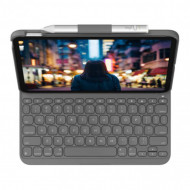 Husa Noua Logitech SLIM FOLIO pentru iPAD Gen 10, US, Gri