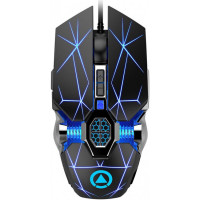 Mouse Nou pentru Gaming, Guijiao G3OS, 3200dpi, 7 Butoane, RGB, Negru, Cu Fir