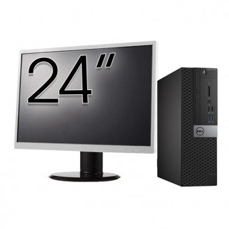 Pachet Calculator Second Hand DELL OptiPlex 5050 SFF, Intel Core i5-6500 3.20GHz, 16GB DDR4, 512GB SSD + Monitor 24 Inch