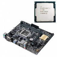 Placa de baza Asus H110M-K, Socket 1151, mATX, Shield, Cooler + Procesor Intel Core i7-7700 3.60-4.20GHz