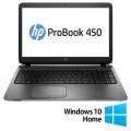 Laptop Refurbished HP ProBook 450 G3, Intel Core i3-6100U 2.30GHz, 8GB DDR3, 256GB SSD, DVD-RW, 15.6 Inch, Tastatura Numerica, Webcam + Windows 10 Home