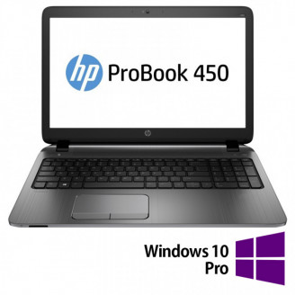 Laptop Refurbished HP ProBook 450 G3, Intel Core i5-6200U 2.30GHz, 8GB DDR4, 256GB SSD, 15.6 Inch HD, Webcam + Windows 10 Pro